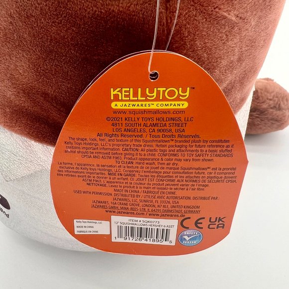 NWT 🥀 12" Wade the Hershey's Kiss Wolf Squishmallow - Picture 3 of 10